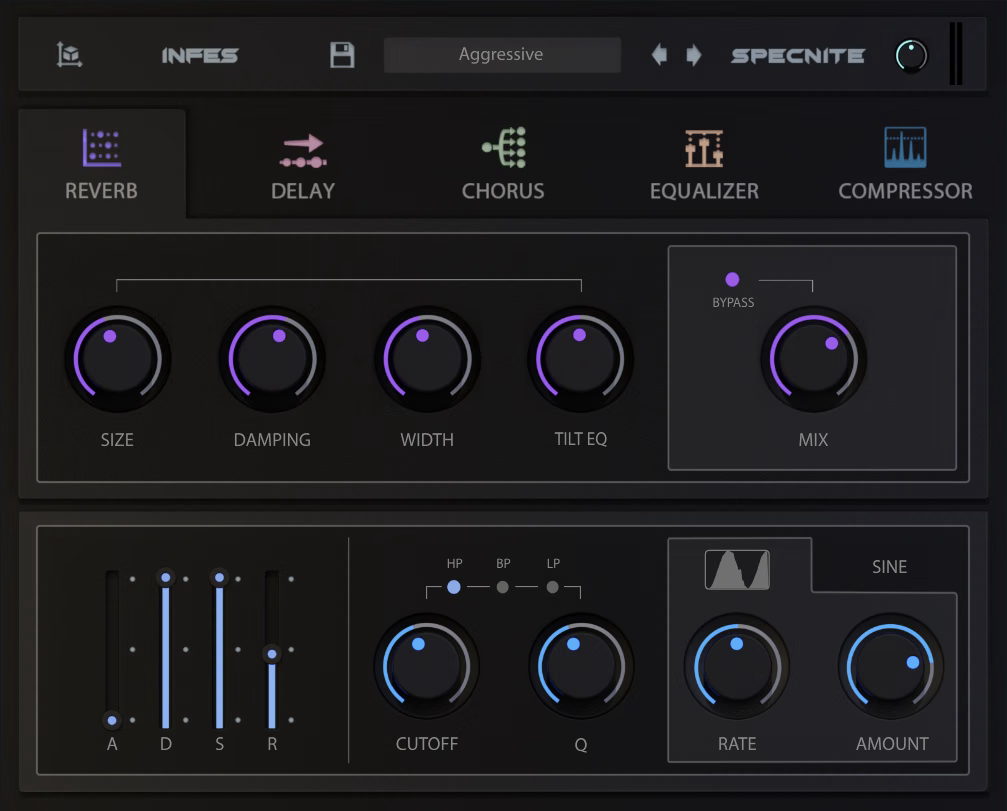 INFES rompler synth interface